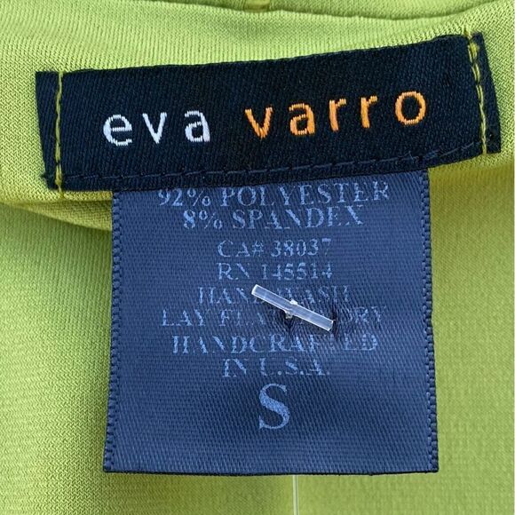 Eva Varro Lime Green Asymmetrical Tunic Tank Top, Size S NWT - Picture 3 of 5